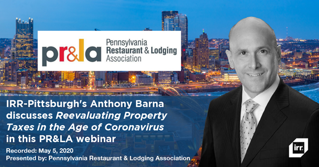 IRR-Pittsburgh's Anthony Barna discusses Reevaluating Property Taxes in the Age of Coronavirus in this PR&LA webinar