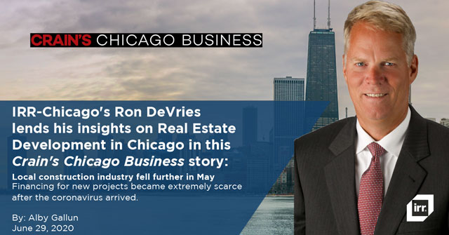Ron DeVries in Crain's Chicago Business