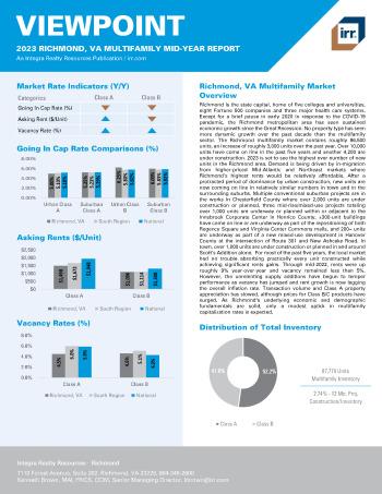 2023 Mid-Year Viewpoint Richmond, VA Multifamily Report