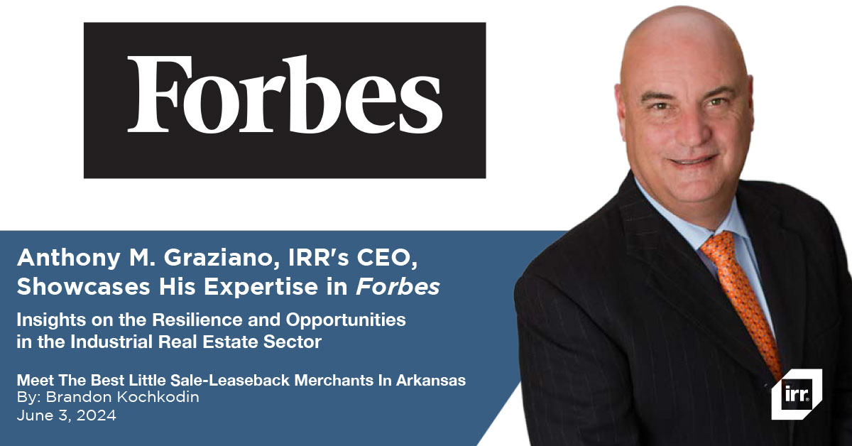 Anthony M. Graziano, IRR's CEO, Showcases His Expertise in Forbes