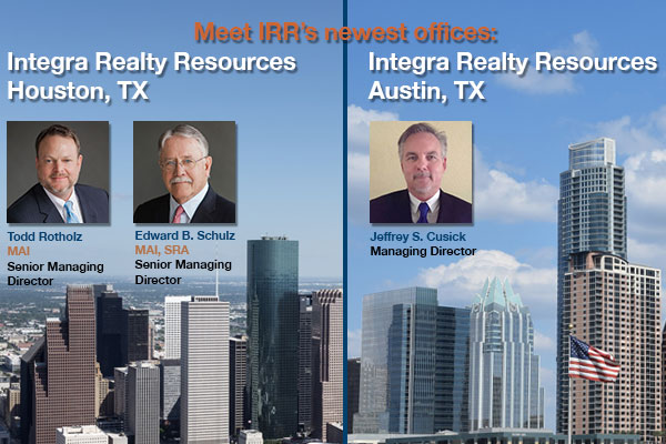 Integra Realty Resources (IRR), announced today that it has re-established operations under new leadership in the Houston market.