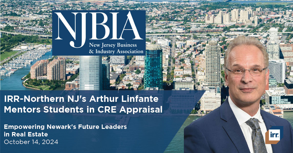 IRR-Northern NJ's Arthur Linfante Mentors Students in CRE Appraisal