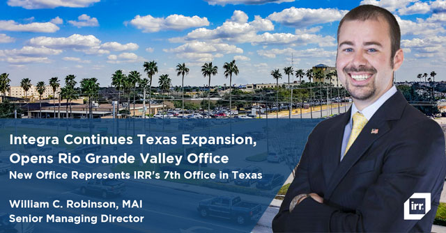 Integra Realty Resources Continues Texas Expansion, Opens Rio Grande Valley Office 