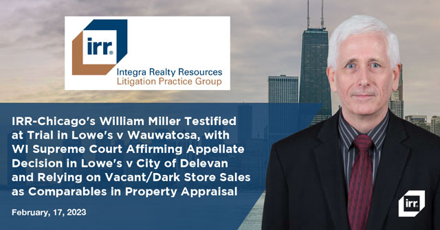 Integra Realty Resources is proud to have played a part in the Lowe’s assessment litigation.