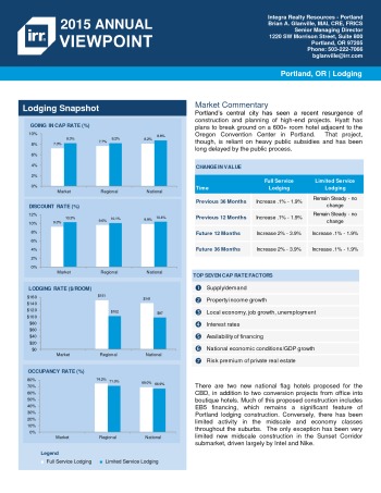 2015 Viewpoint Portland Hospitality Report