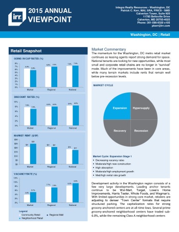 2015 Viewpoint Washington Retail Report