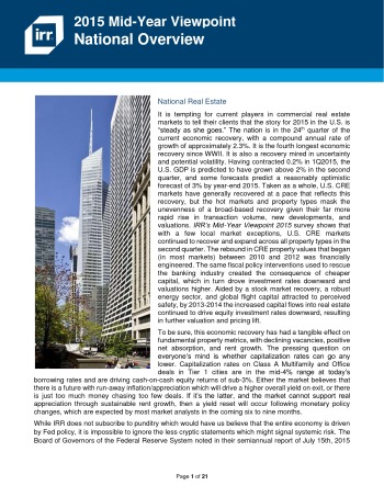 IRR Mid-Year Viewpoint 2015