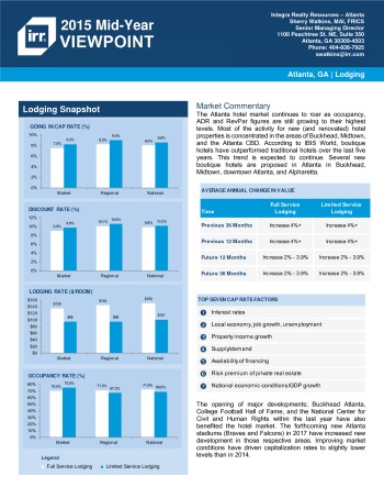 2015 Mid-Year Viewpoint Atlanta Hospitality Report