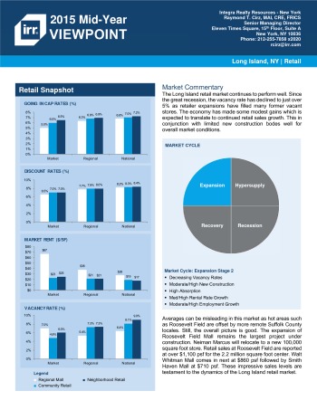 2015 Mid-Year Viewpoint Long Island Retail Report