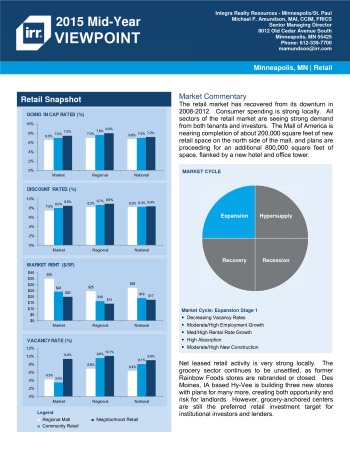 2015 Mid-Year Viewpoint Minneapolis Retail Report