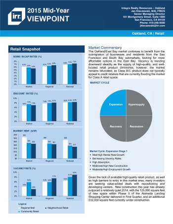 2015 Mid-Year Viewpoint Oakland Retail Report
