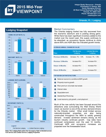 2015 Mid-Year Viewpoint Orlando Hospitality Report