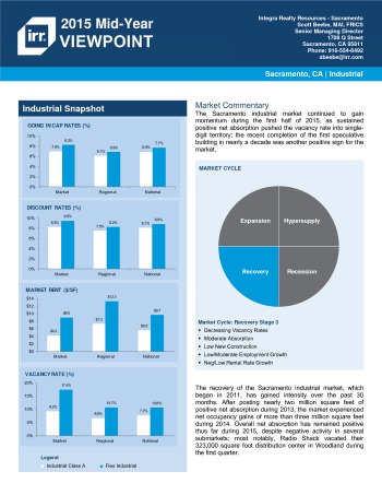 2015 Mid-Year Viewpoint Sacramento Industrial Report