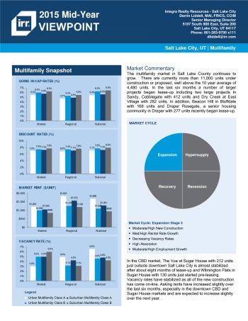 2015 Mid-Year Viewpoint Salt Lake City Multifamily Report