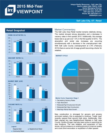 2015 Mid-Year Viewpoint Salt Lake City Retail Report