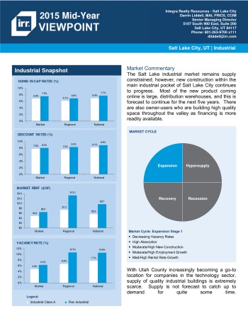 2015 Mid-Year Viewpoint Salt Lake City Industrial Report