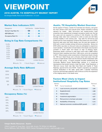 2016 Viewpoint Austin Hospitality Report