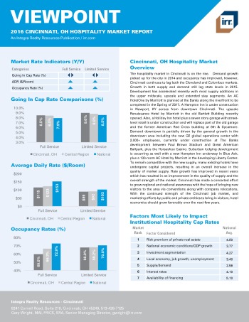 2016 Viewpoint Cincinnati Hospitality Report