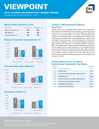 2016 Viewpoint Jackson Hospitality Report