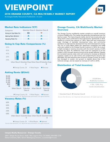 2016 Viewpoint Orange County Multifamily Report