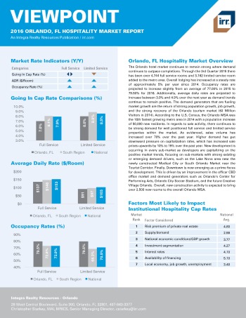2016 Viewpoint Orlando Hospitality Report