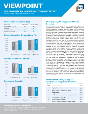 2016 Viewpoint Philadelphia Hospitality Report