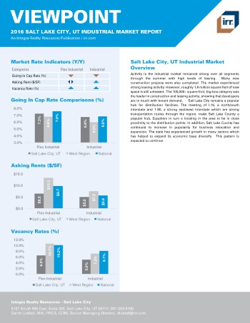 2016 Viewpoint Salt Lake City Industrial Report