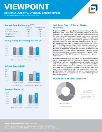 2016 Viewpoint Salt Lake City Retail Report
