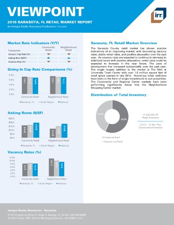 2016 Viewpoint Sarasota Retail Report