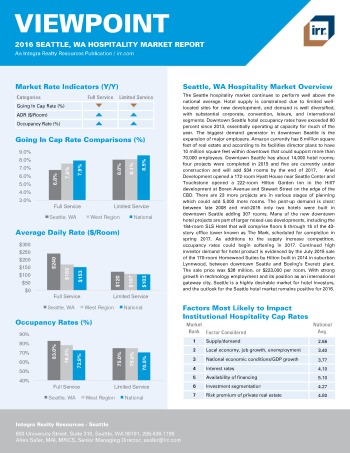 2016 Viewpoint Seattle Hospitality Report