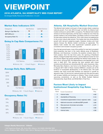 2016 Mid-Year Viewpoint Atlanta Hospitality Report