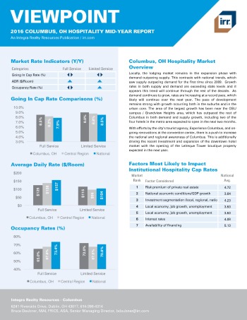 2016 Mid-Year Viewpoint Columbus Hospitality Report