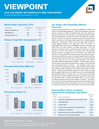 2016 Mid-Year Viewpoint Las Vegas Hospitality Report