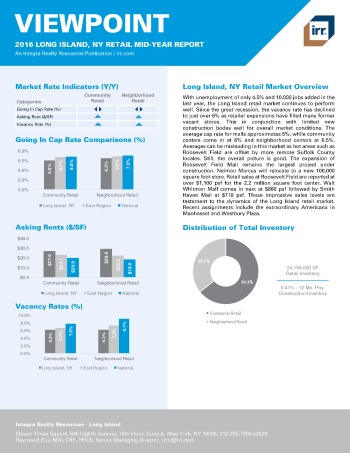 2016 Mid-Year Viewpoint Long Island Retail Report