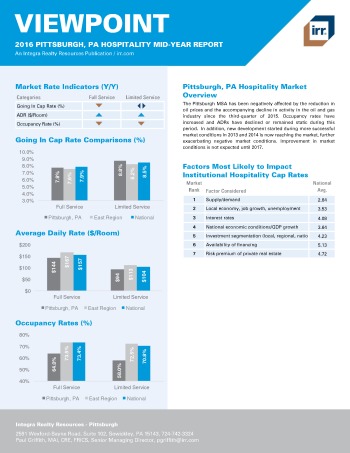 2016 Mid-Year Viewpoint Pittsburgh Hospitality Report
