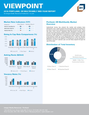 2016 Mid-Year Viewpoint Portland Multifamily Report