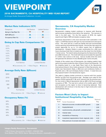 2016 Mid-Year Viewpoint Sacramento Hospitality Report