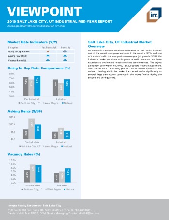 2016 Mid-Year Viewpoint Salt Lake City Industrial Report