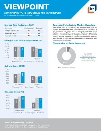 2016 Mid-Year Viewpoint Sarasota Industrial Report