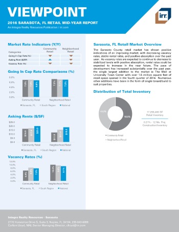 2016 Mid-Year Viewpoint Sarasota Retail Report