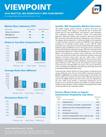 2016 Mid-Year Viewpoint Seattle Hospitality Report