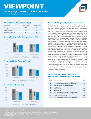 2017 Viewpoint Boise Hospitality Report
