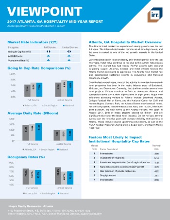 2017 Mid-Year Viewpoint Atlanta Hospitality Report