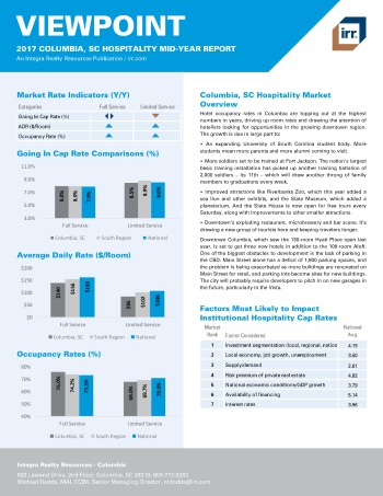 2017 Mid-Year Viewpoint Columbia Hospitality Report
