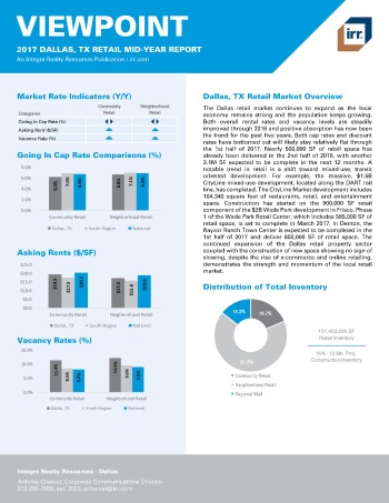 2017 Mid-Year Viewpoint Dallas Retail Report
