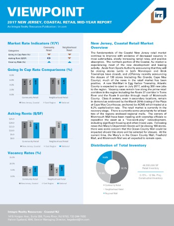 2017 Mid-Year Viewpoint New Jersey Coastal Retail Report