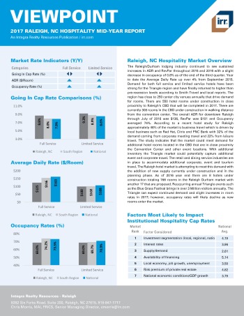 2017 Mid-Year Viewpoint Raleigh Hospitality Report