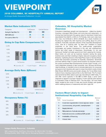 2018 Viewpoint Columbia Hospitality Report