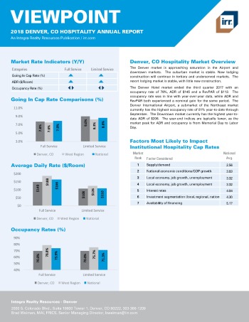 2018 Viewpoint Denver Hospitality Report