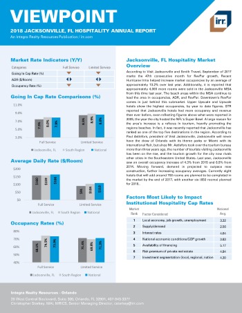 2018 Viewpoint Jacksonville Hospitality Report